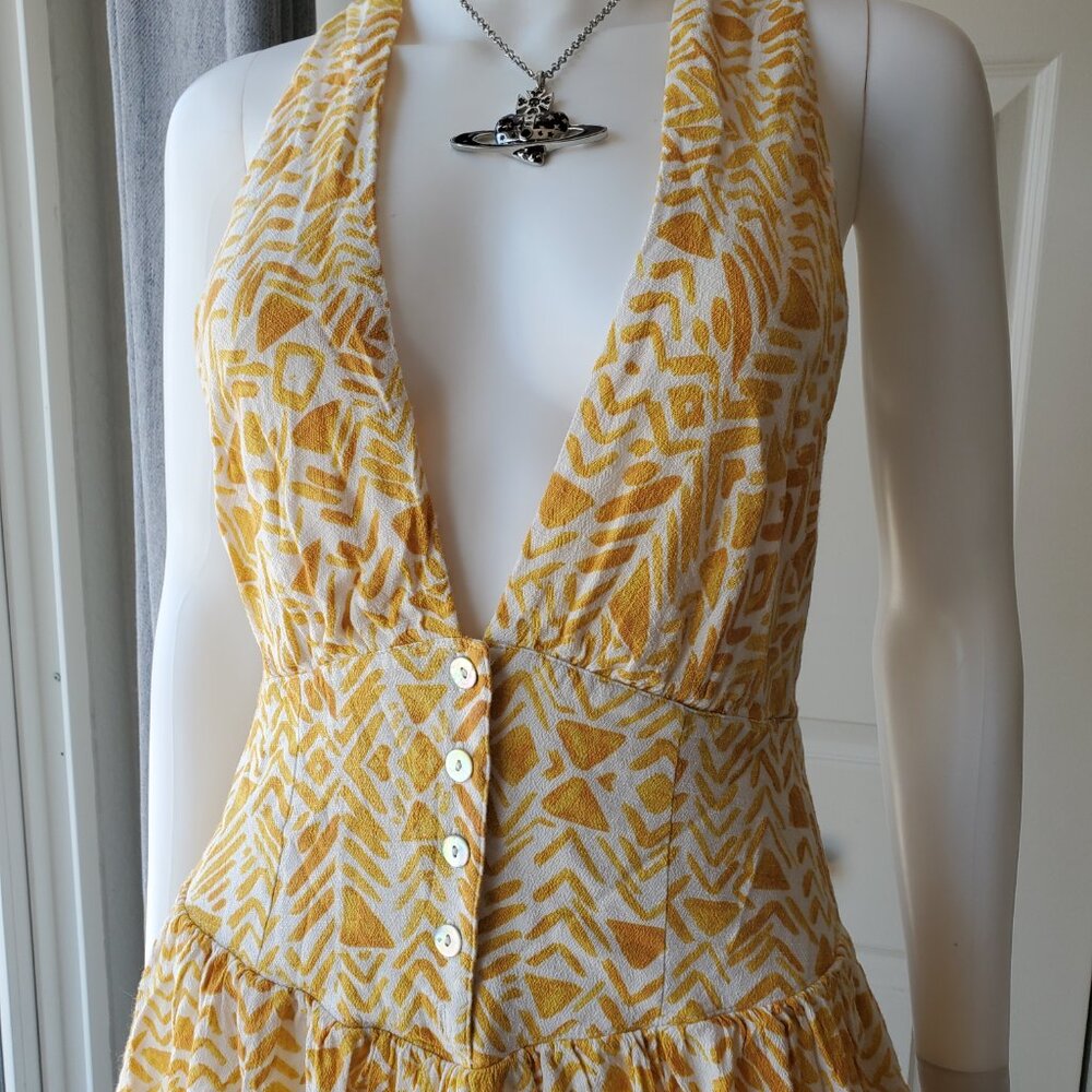 Free people yellow midi dress - Picture 8 of 9